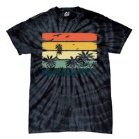 Summer Vibes Exotic Palm Trees Tropical Summer Tie-Dye T-Shirt