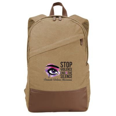 Stop Violence End Silence Domestic Violence Awareness Cotton Canvas Backpack