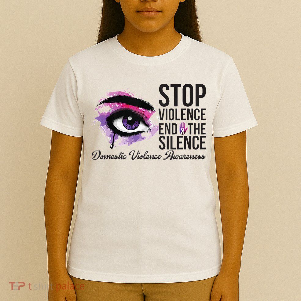 Stop Violence End Silence Domestic Violence Awareness T-Shirt