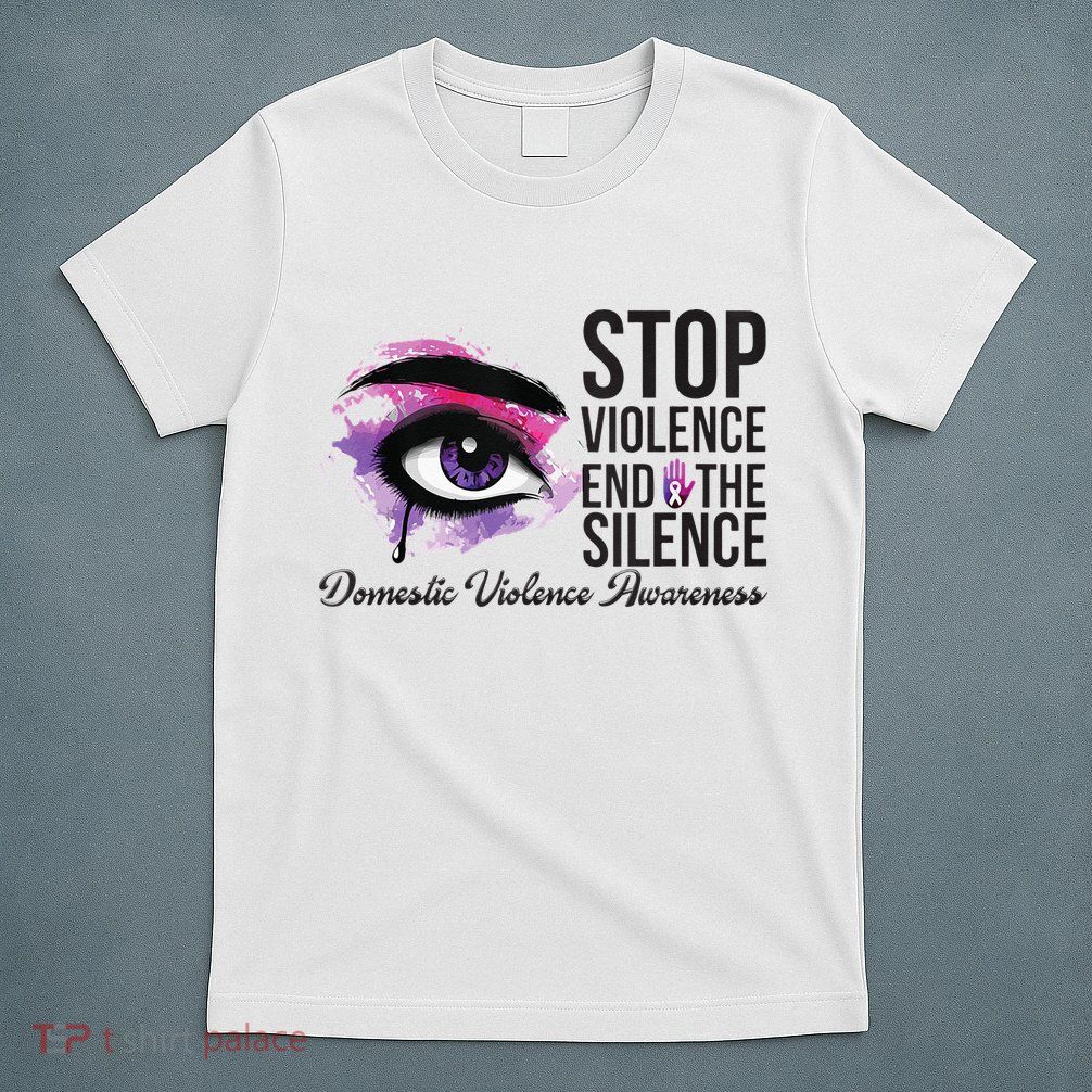 Stop Violence End Silence Domestic Violence Awareness T-Shirt