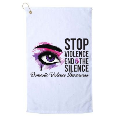 Stop Violence End Silence Domestic Violence Awareness Golf Towel