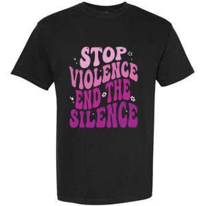 Stop Violence End the Silence Stop Domestic Violence Garment-Dyed Heavyweight T-Shirt