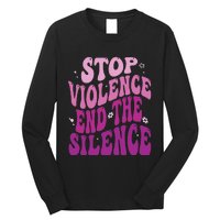 Stop Violence End the Silence Stop Domestic Violence Long Sleeve Shirt