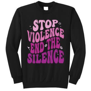 Stop Violence End the Silence Stop Domestic Violence Sweatshirt