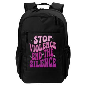 Stop Violence End the Silence Stop Domestic Violence Daily Commute Backpack