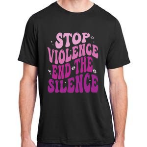 Stop Violence End the Silence Stop Domestic Violence Adult ChromaSoft Performance T-Shirt