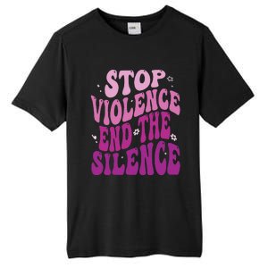 Stop Violence End the Silence Stop Domestic Violence Tall Fusion ChromaSoft Performance T-Shirt