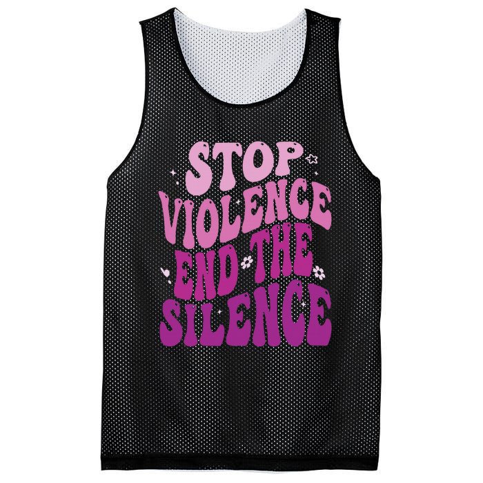 Stop Violence End the Silence Stop Domestic Violence Mesh Reversible Basketball Jersey Tank