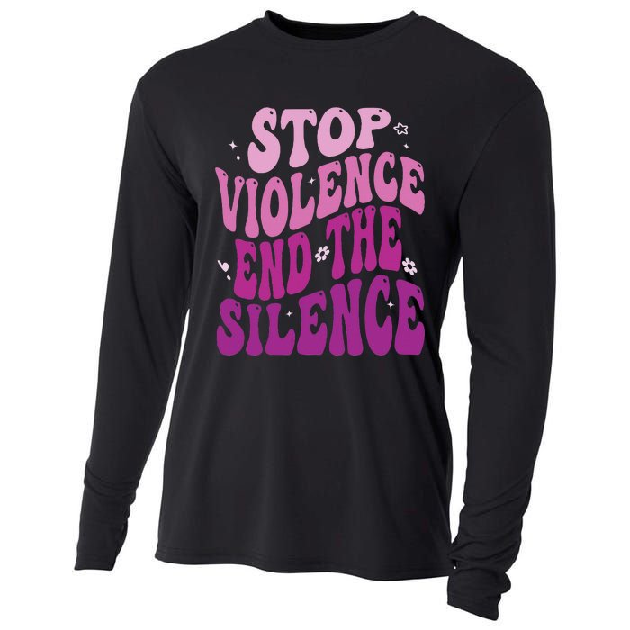 Stop Violence End the Silence Stop Domestic Violence Cooling Performance Long Sleeve Crew