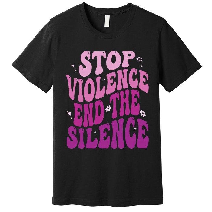 Stop Violence End the Silence Stop Domestic Violence Premium T-Shirt