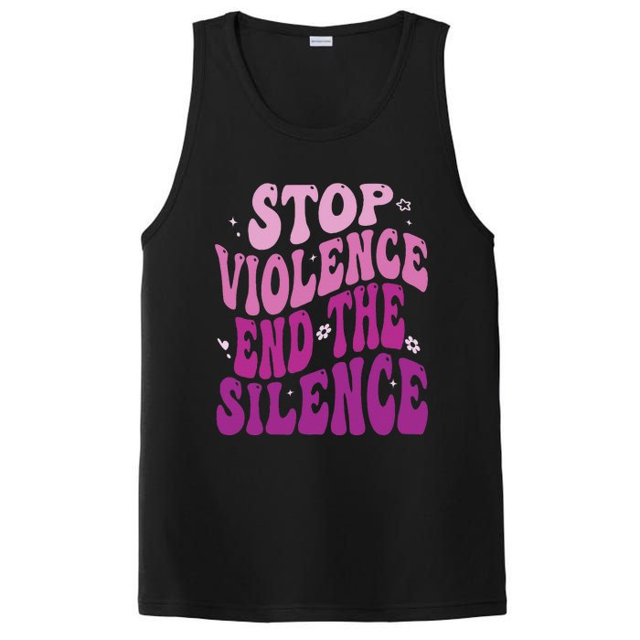 Stop Violence End the Silence Stop Domestic Violence PosiCharge Competitor Tank