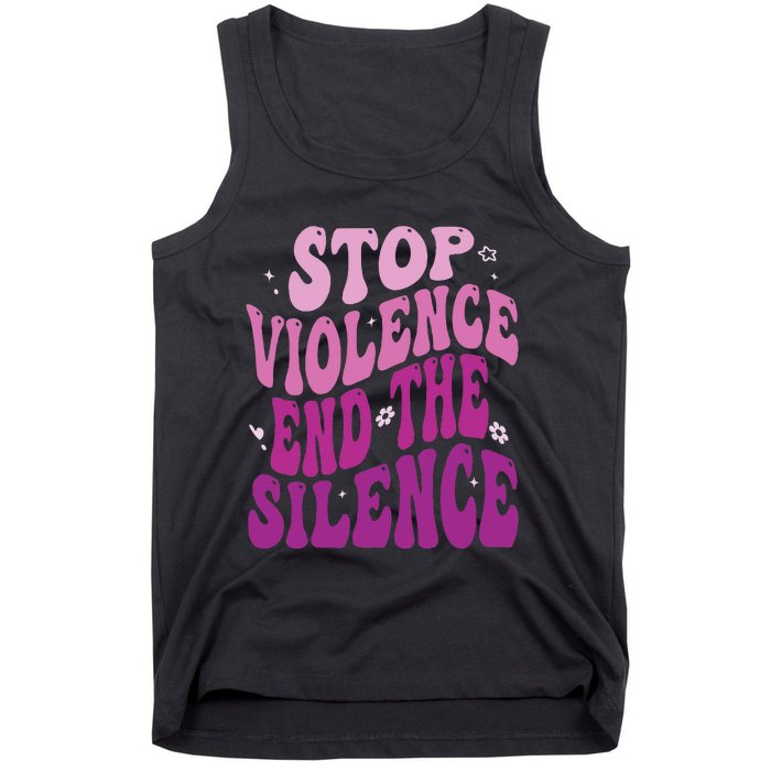 Stop Violence End the Silence Stop Domestic Violence Tank Top