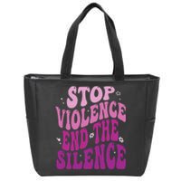 Stop Violence End the Silence Stop Domestic Violence Zip Tote Bag