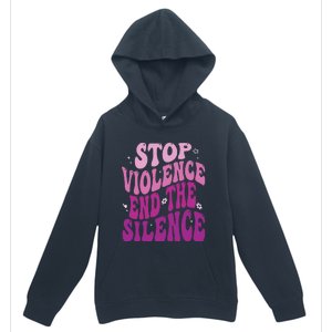 Stop Violence End the Silence Stop Domestic Violence Urban Pullover Hoodie