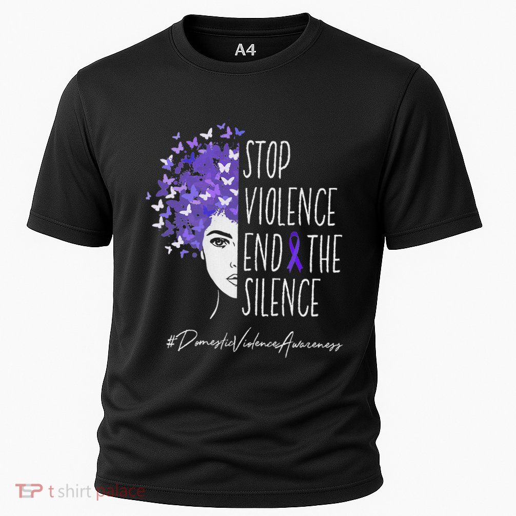 Stop Violence End Silence Domestic Violence Cooling Performance Crew T-Shirt
