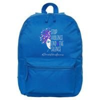 Stop Violence End Silence Domestic Violence 16 in Basic Backpack