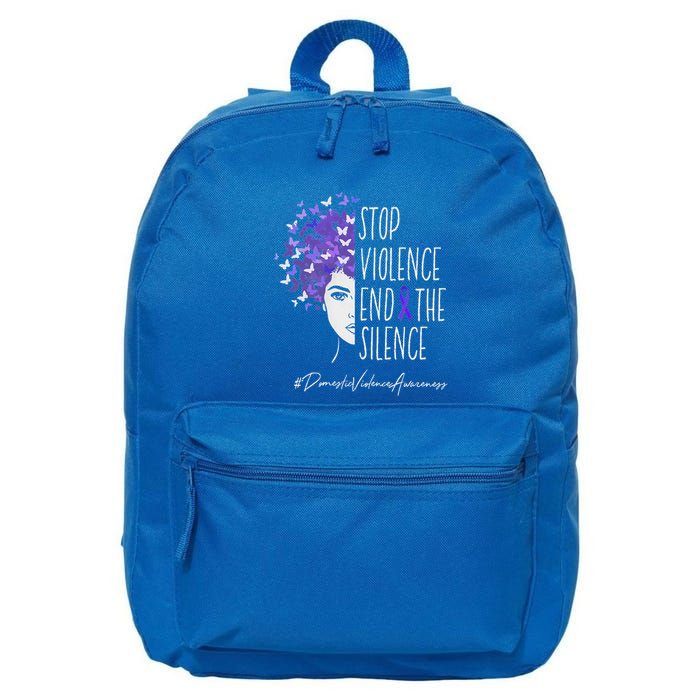 Stop Violence End Silence Domestic Violence 16 in Basic Backpack