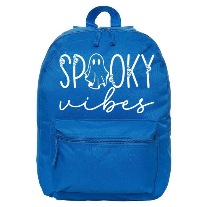 “Spooky Vibes” Eerie Halloween Design Gift 16 in Basic Backpack