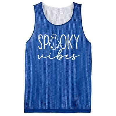 “Spooky Vibes” Eerie Halloween Design Gift Mesh Reversible Basketball Jersey Tank