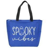 “Spooky Vibes” Eerie Halloween Design Gift Zip Tote Bag