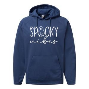 “Spooky Vibes” Eerie Halloween Design Gift Performance Fleece Hoodie