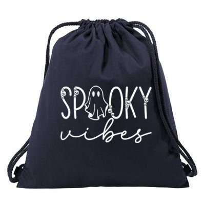 “Spooky Vibes” Eerie Halloween Design Gift Drawstring Bag