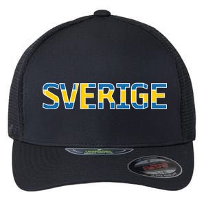 Sverige Sweden Flag Flexfit Unipanel Trucker Cap