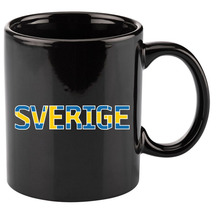 Sverige Sweden Flag 11oz C Handle Ceramic Mug