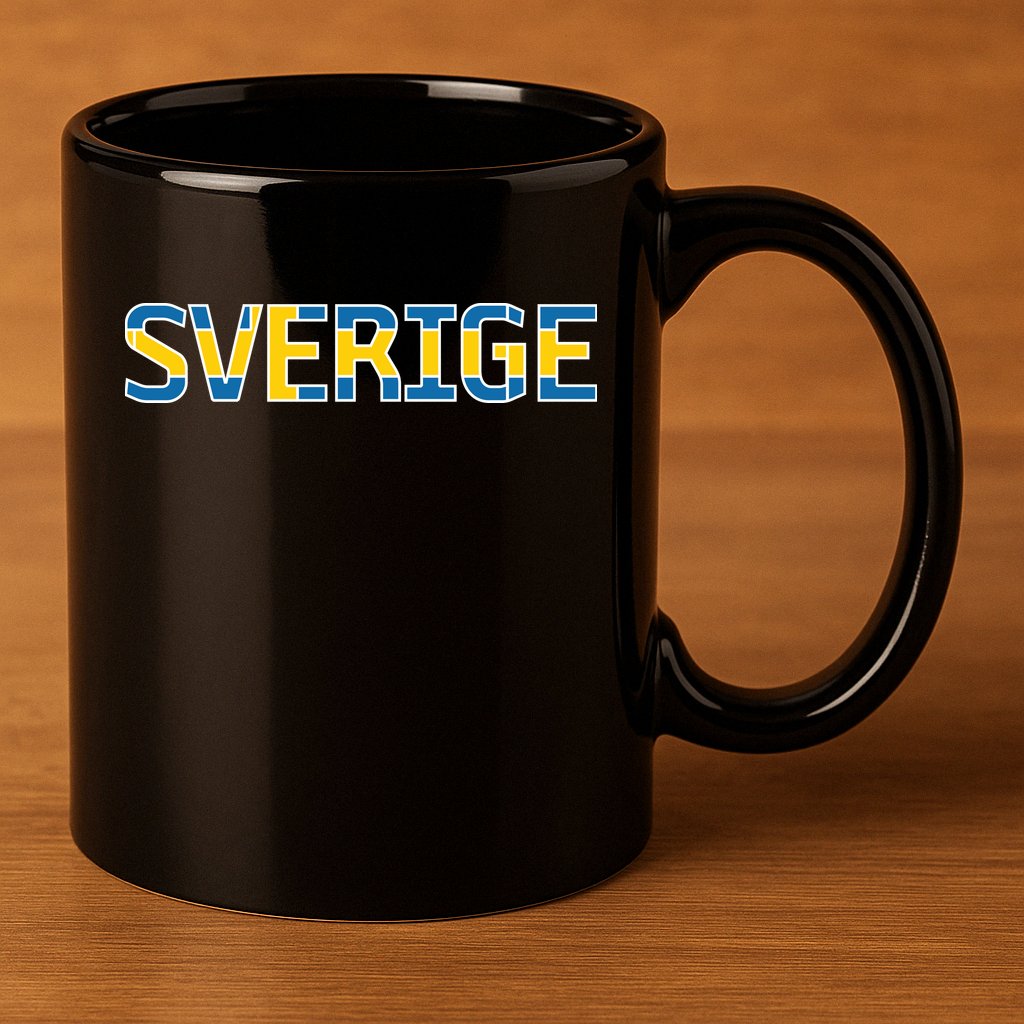 Sverige Sweden Flag 11oz C Handle Ceramic Mug