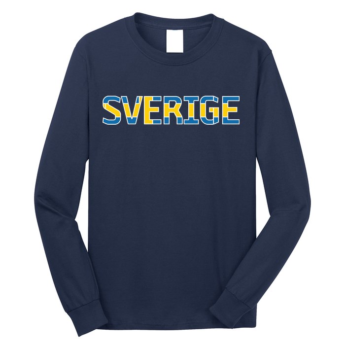 Sverige Sweden Flag Long Sleeve Shirt