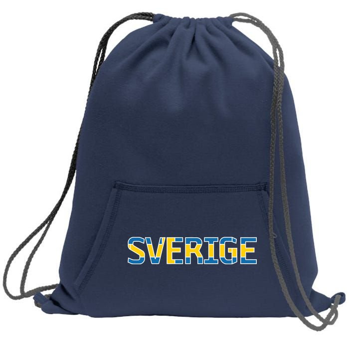 Sverige Sweden Flag Sweatshirt Cinch Pack Bag