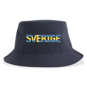 Sverige Sweden Flag Sustainable Bucket Hat