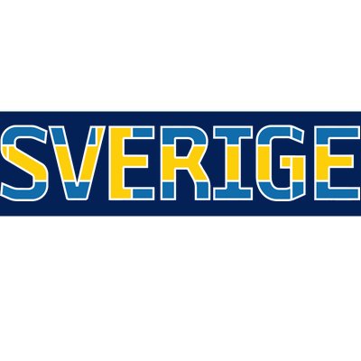 Sverige Sweden Flag Bumper Sticker