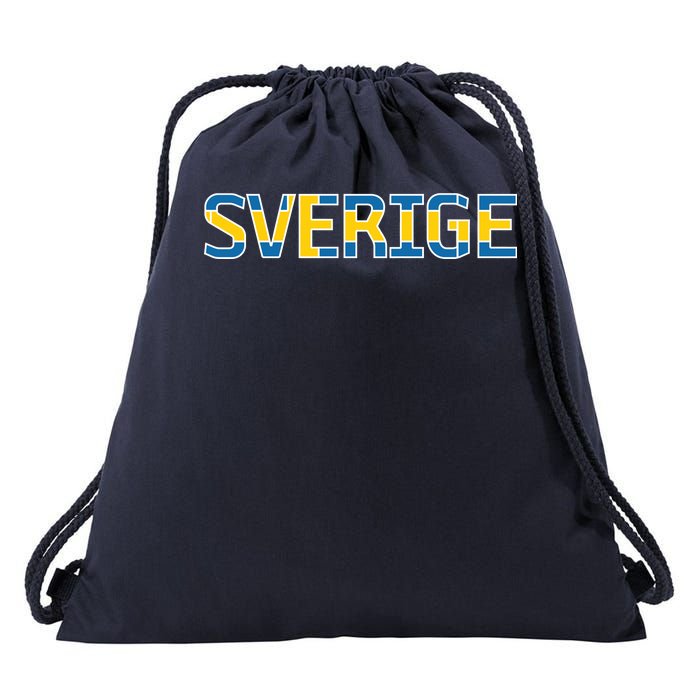 Sverige Sweden Flag Drawstring Bag