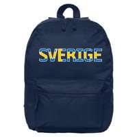 Sverige Sweden Flag 16 in Basic Backpack