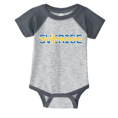 Sverige Sweden Flag Infant Baby Jersey Bodysuit