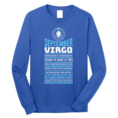 September Virgo Facts Traits Horoscope Zodiac Gift Long Sleeve Shirt