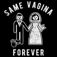 SAME VAGINA FOREVER FUNNY MENS MARRIAGE 7-Panel Snapback Hat
