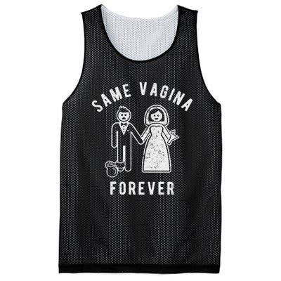 SAME VAGINA FOREVER FUNNY MENS MARRIAGE Mesh Reversible Basketball Jersey Tank