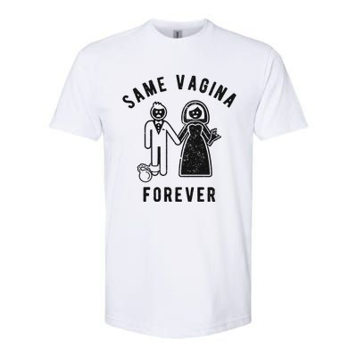 SAME VAGINA FOREVER FUNNY MENS MARRIAGE Softstyle® CVC T-Shirt