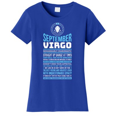 September Virgo Facts Traits Horoscope Zodiac Gift Women's T-Shirt