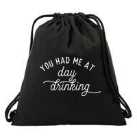 Summer Vacation Funny You Had Me At Day Drinking Drawstring Bag