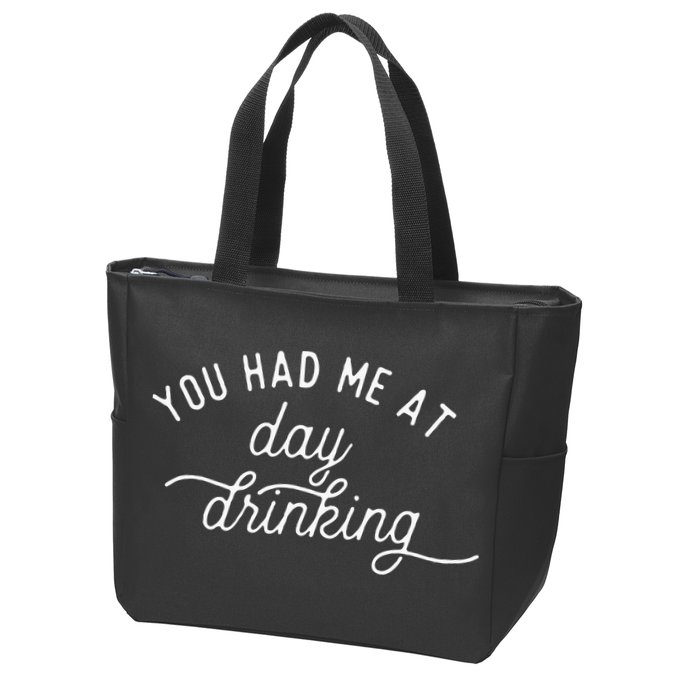 Summer Vacation Funny You Had Me At Day Drinking Zip Tote Bag