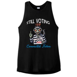 Still Voting For Convicted Felon Aliens Trump Reptilien Cool Gift Ladies PosiCharge Tri-Blend Wicking Tank