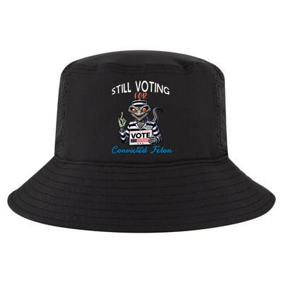 Still Voting For Convicted Felon Aliens Trump Reptilien Cool Gift Cool Comfort Performance Bucket Hat