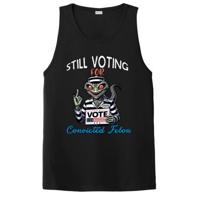 Still Voting For Convicted Felon Aliens Trump Reptilien Cool Gift PosiCharge Competitor Tank