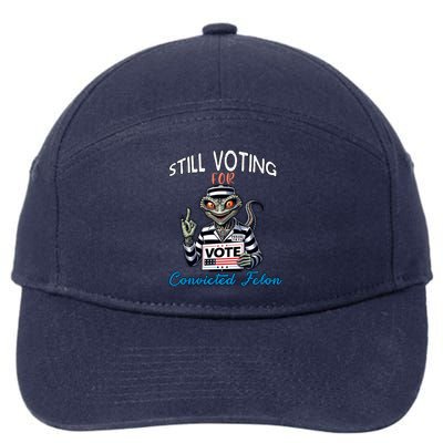 Still Voting For Convicted Felon Aliens Trump Reptilien Cool Gift 7-Panel Snapback Hat