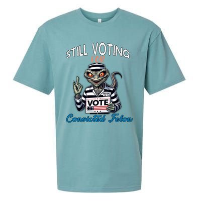 Still Voting For Convicted Felon Aliens Trump Reptilien Cool Gift Sueded Cloud Jersey T-Shirt