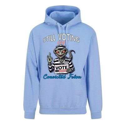 Still Voting For Convicted Felon Aliens Trump Reptilien Cool Gift Unisex Surf Hoodie