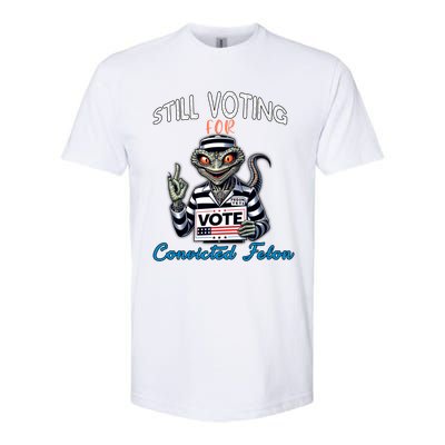 Still Voting For Convicted Felon Aliens Trump Reptilien Cool Gift Softstyle CVC T-Shirt